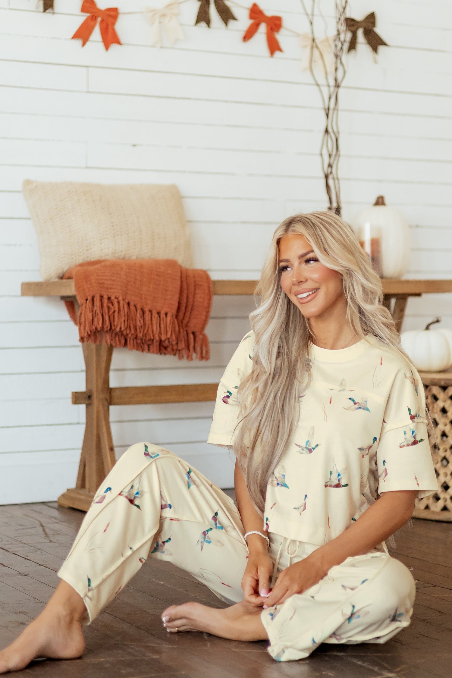 Mallard Duck Short Sleeve Top & Pants Set