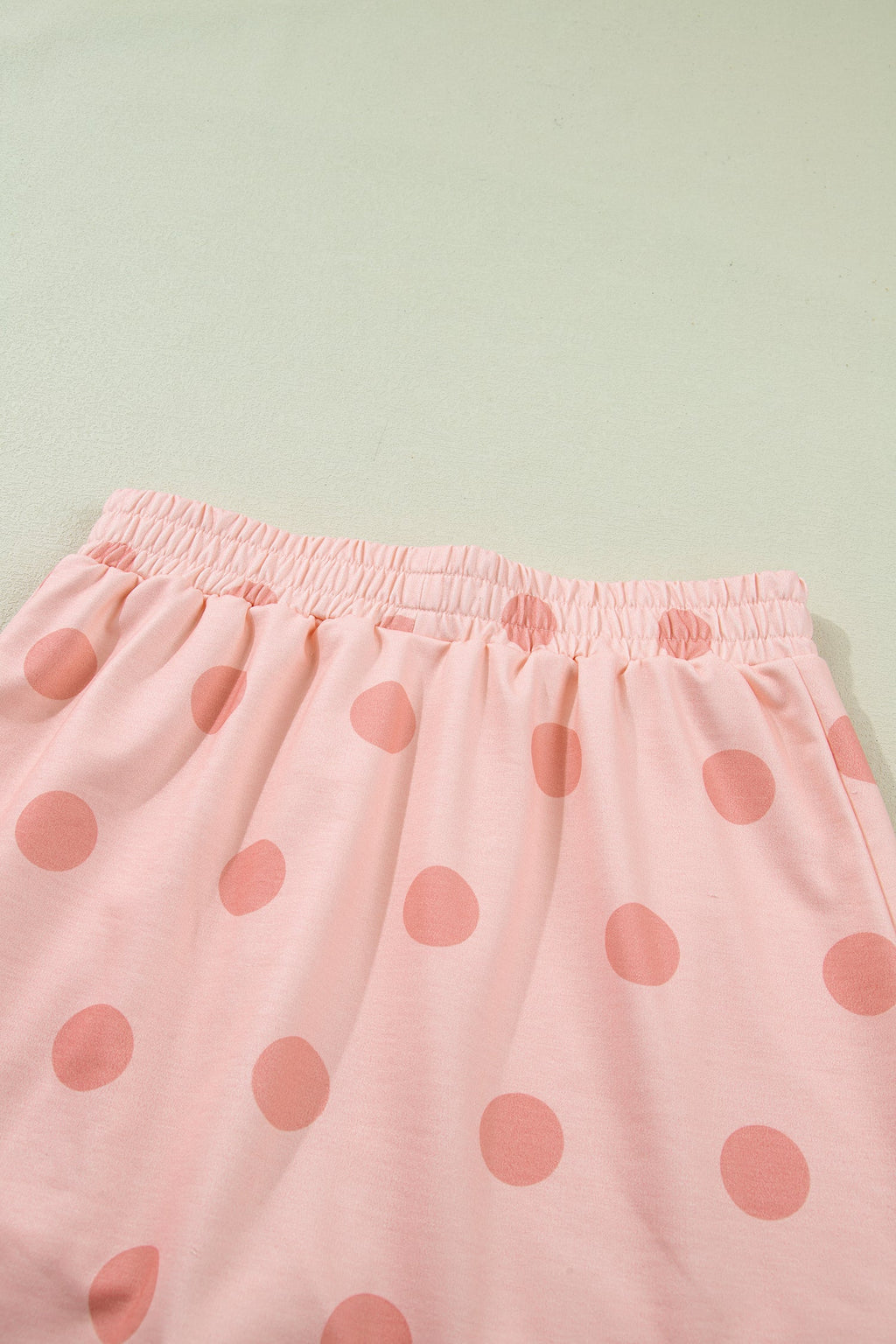 Polka Dot Ribbed Trim Tank & Mini Skort Set