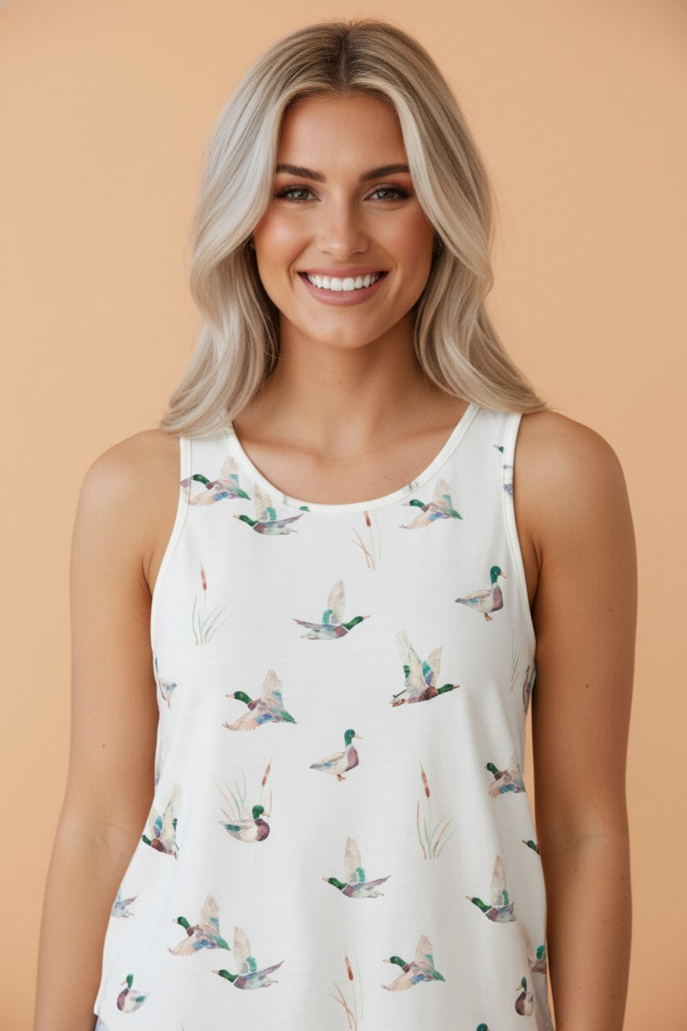 Western Mallard Round Neck Tank Top