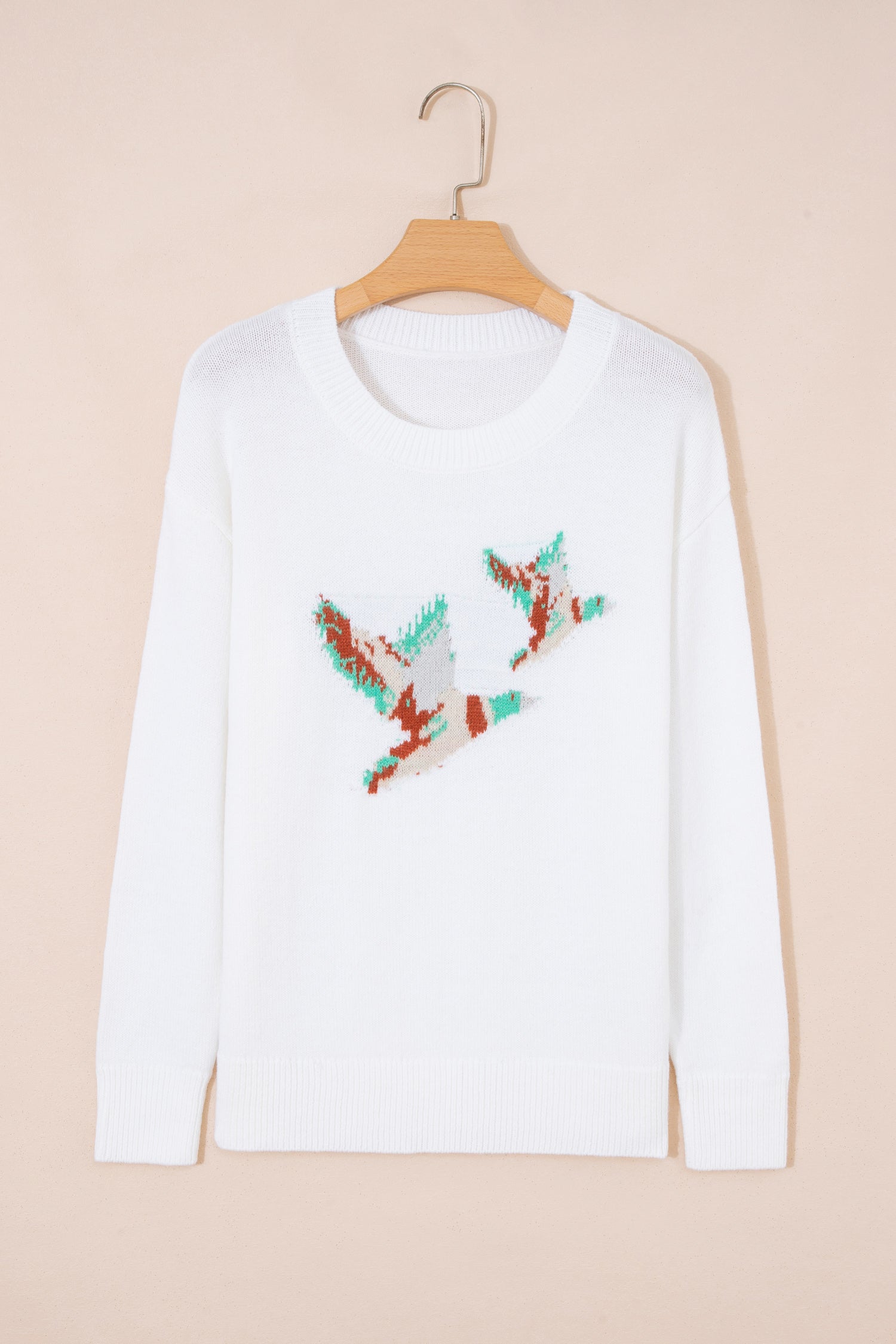Mallard Drop Shoulder Long Sleeve Pullover Sweater