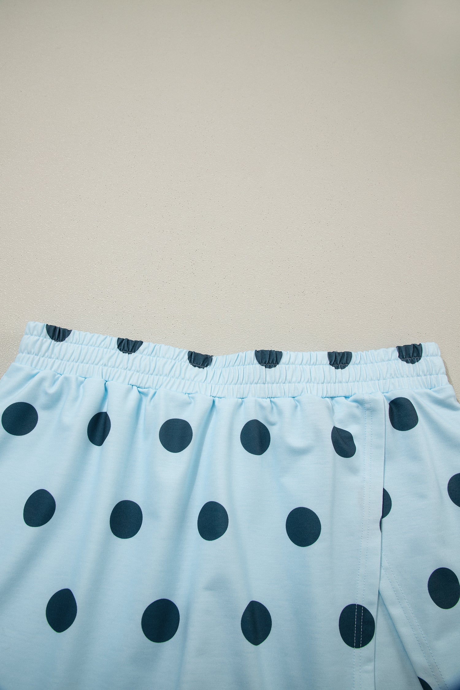 Polka Dot Ribbed Trim Tank & Mini Skort Set