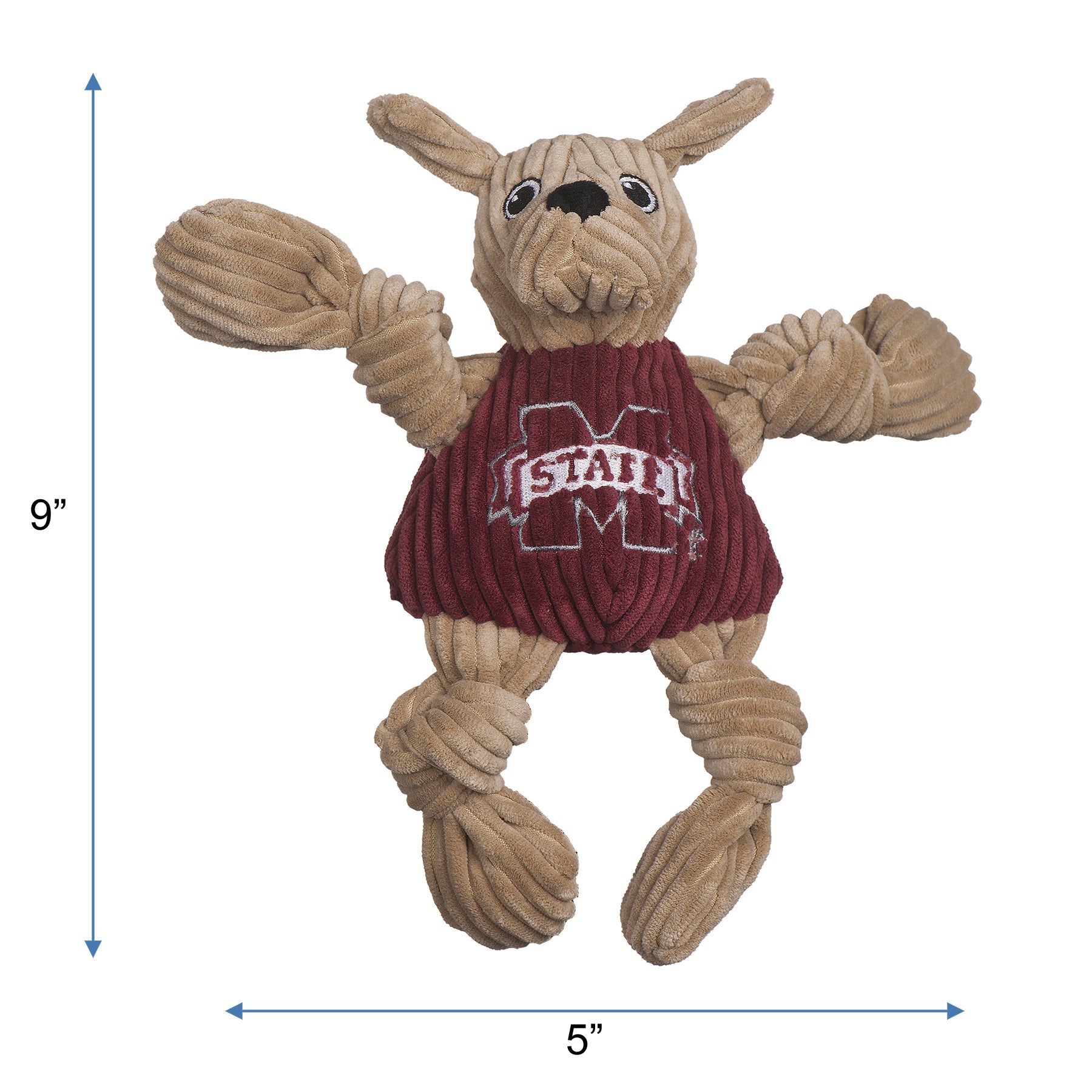 NCAA Mississippi State University, Bully the Bulldog Knottie® Plush Dog Toy