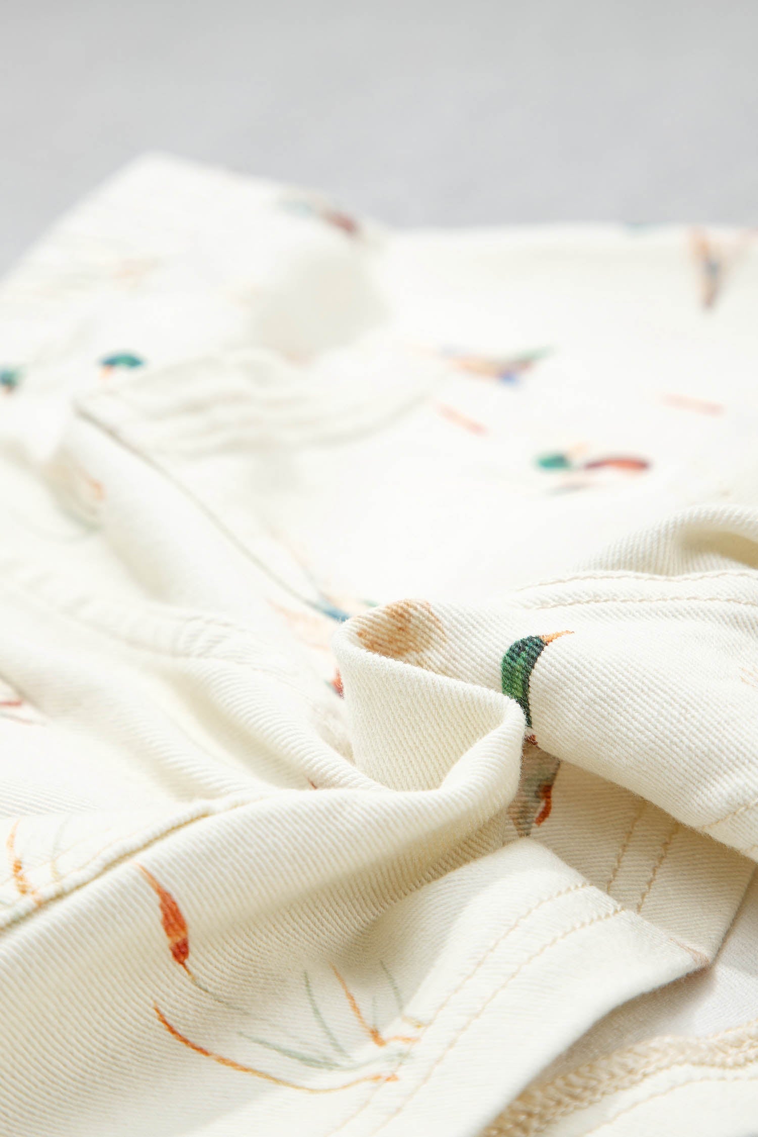Mallard Duck Denim Drawstring Shorts