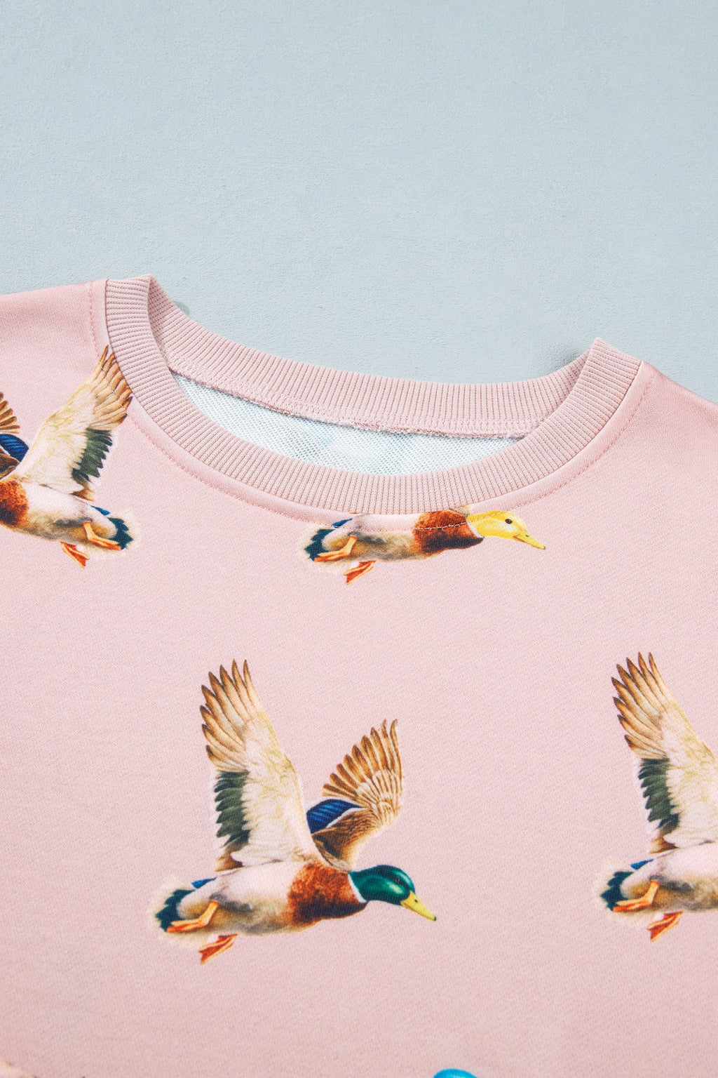 Mallard Duck Drop Shoulder Long Sleeve Sweatshirt