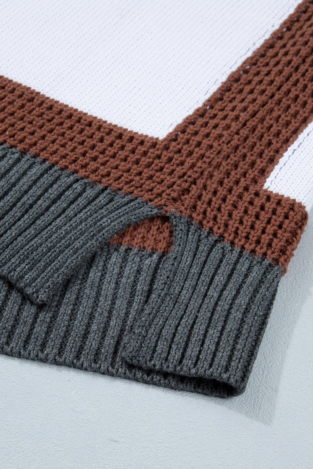 Western Horse Colorblock Trim Sleeveless Sweater Top