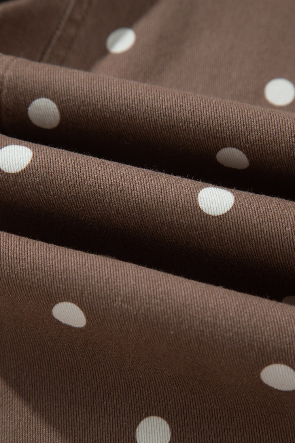 Polka Dot Denim Tailored Seam Barrel Leg Jeans