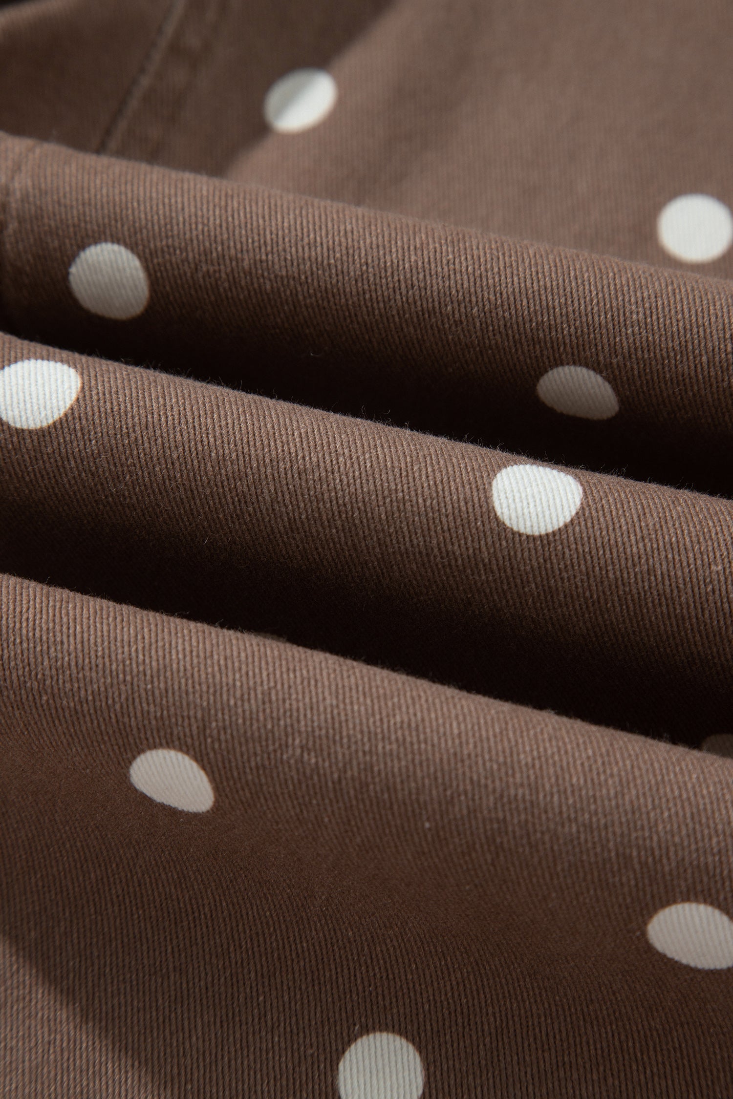 Polka Dot Denim Tailored Seam Barrel Leg Jeans