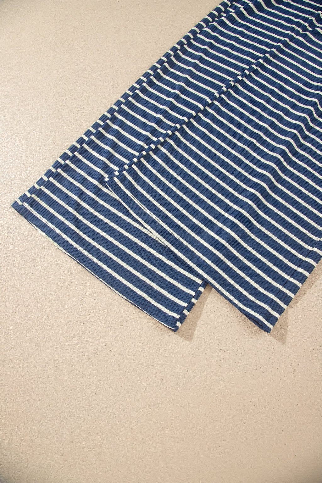 Stripe Colorblock Zip V-Neck Pullover and Pants Set