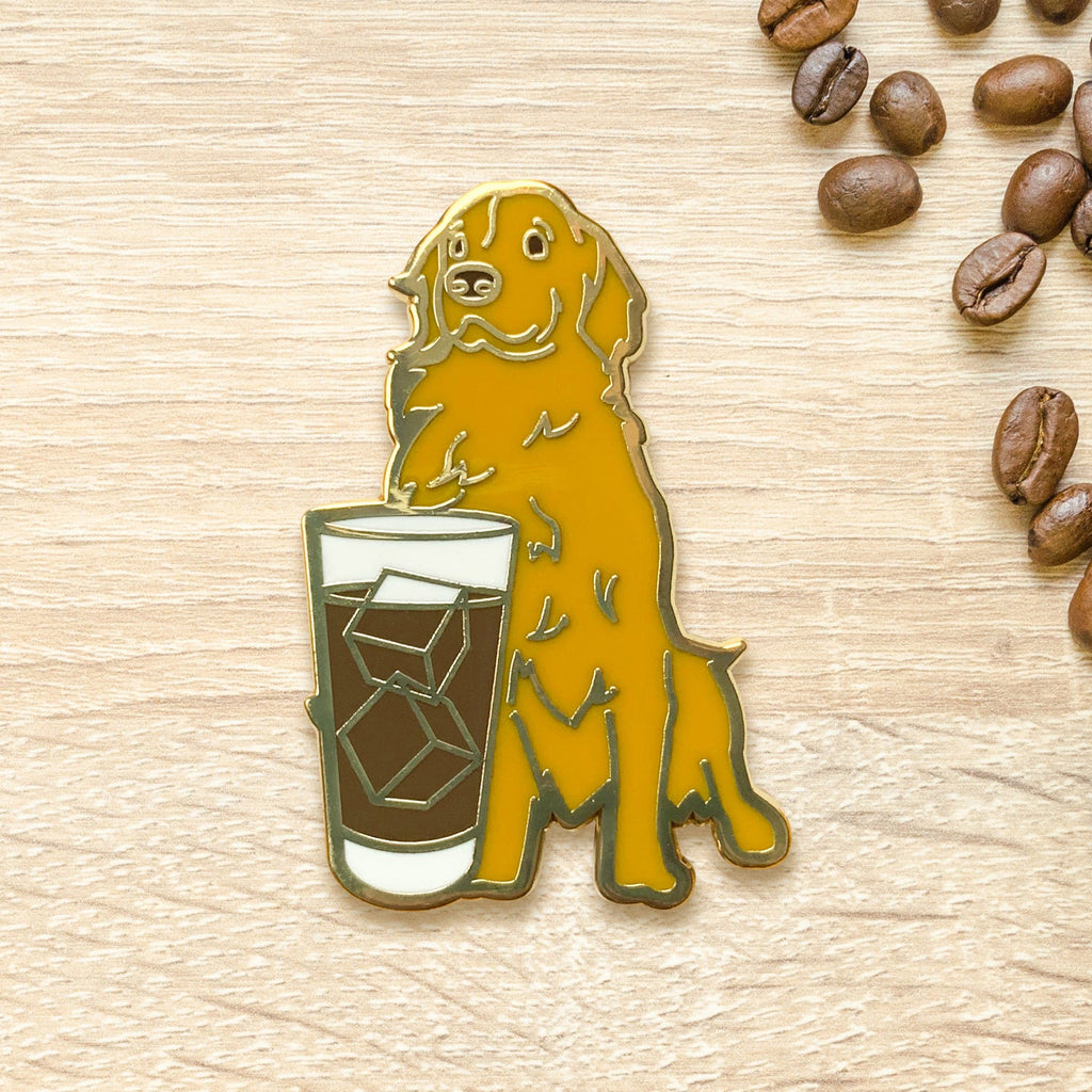 24k Golden Retriever x Iced Americano Pin