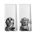 Golden Retriever Waffle Weave Kitchen Dish Towel