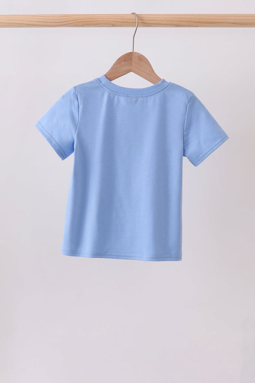 Blue Crocodile Applique Top