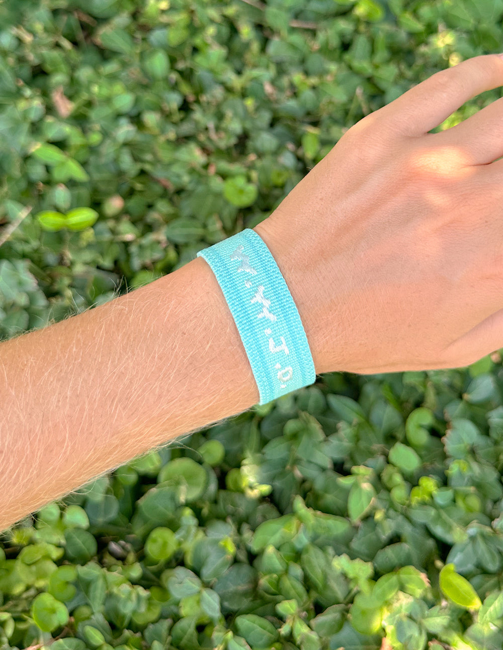 Teal WWJD Embroidered Bracelet