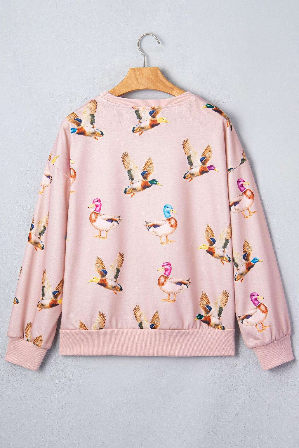 Mallard Duck Drop Shoulder Long Sleeve Sweatshirt