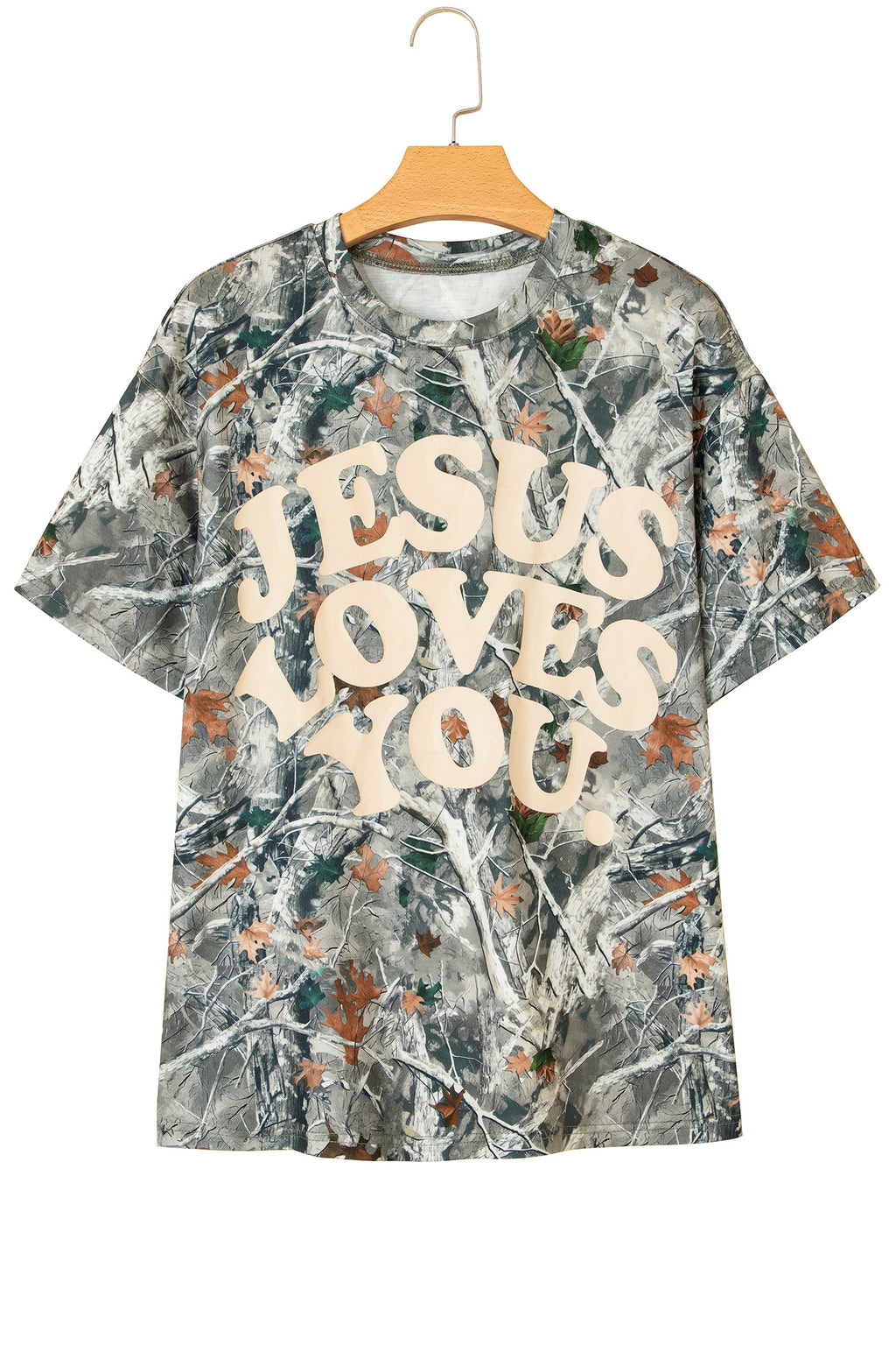 Love Like Jesus Camo Woodland Tee