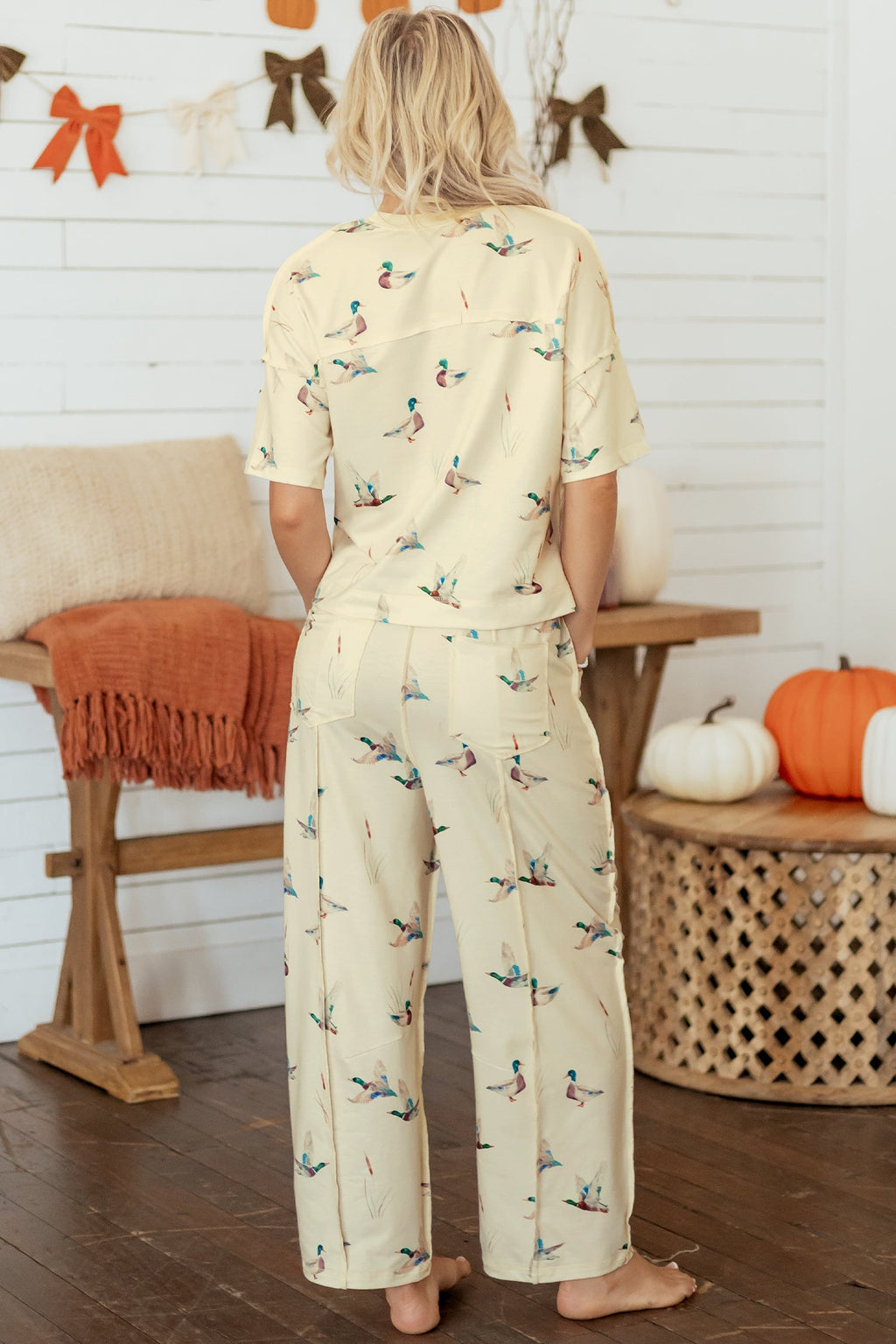 Mallard Duck Short Sleeve Top & Pants Set