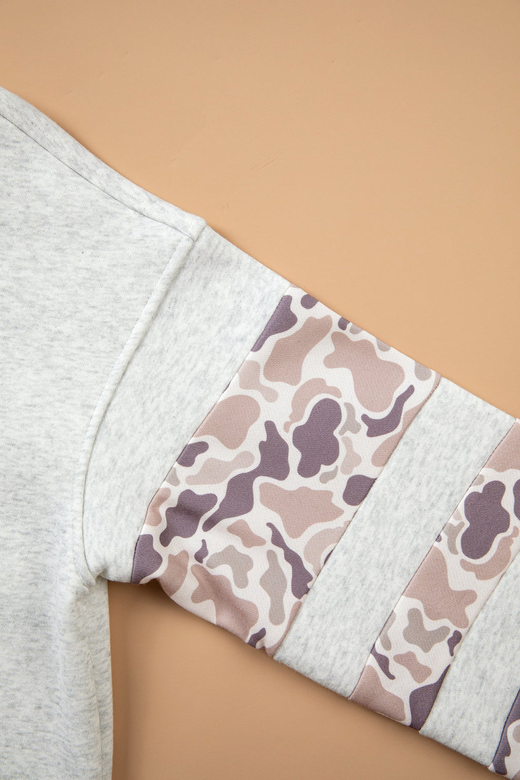 Camouflage Patchwork Long Sleeve Hoodie