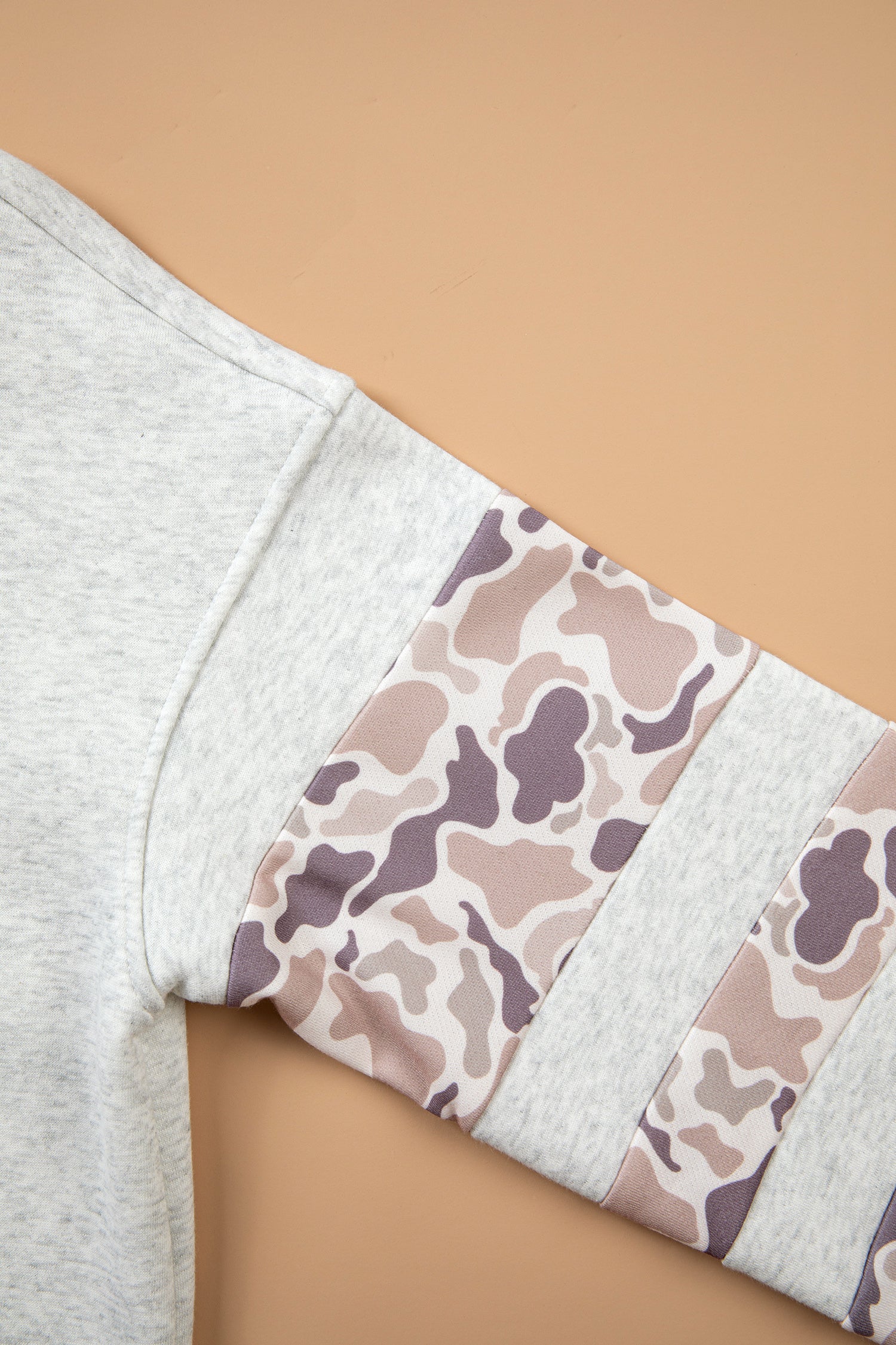 Camouflage Patchwork Long Sleeve Hoodie