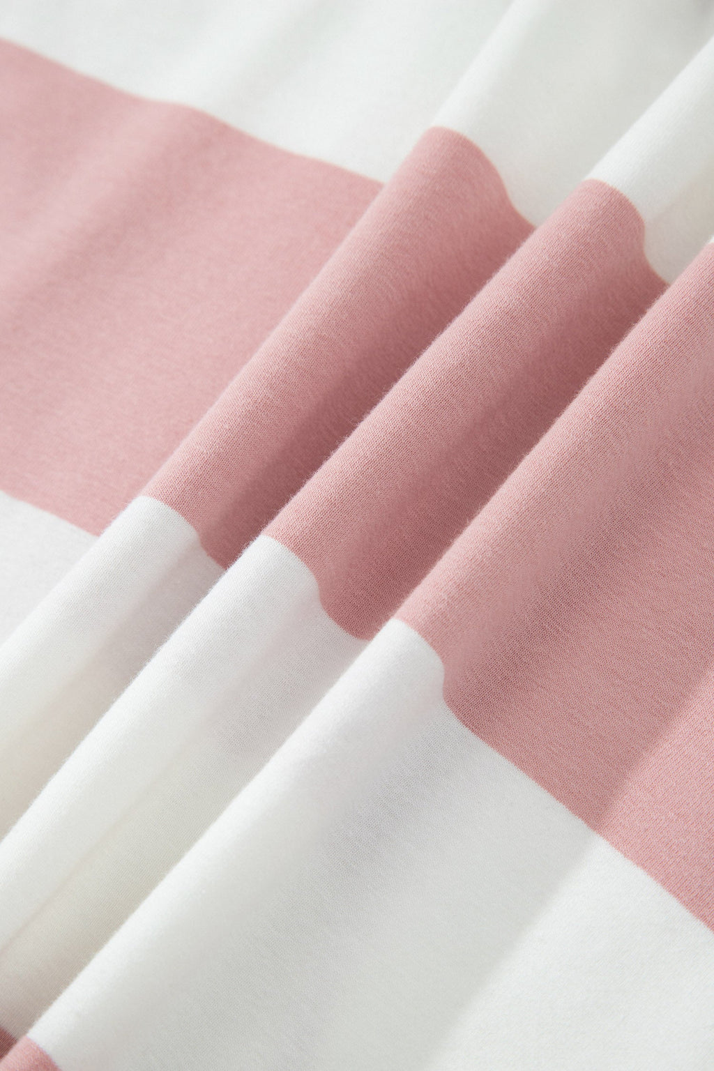 Stripe Half Zip 3/4 Sleeve Top & Shorts Set