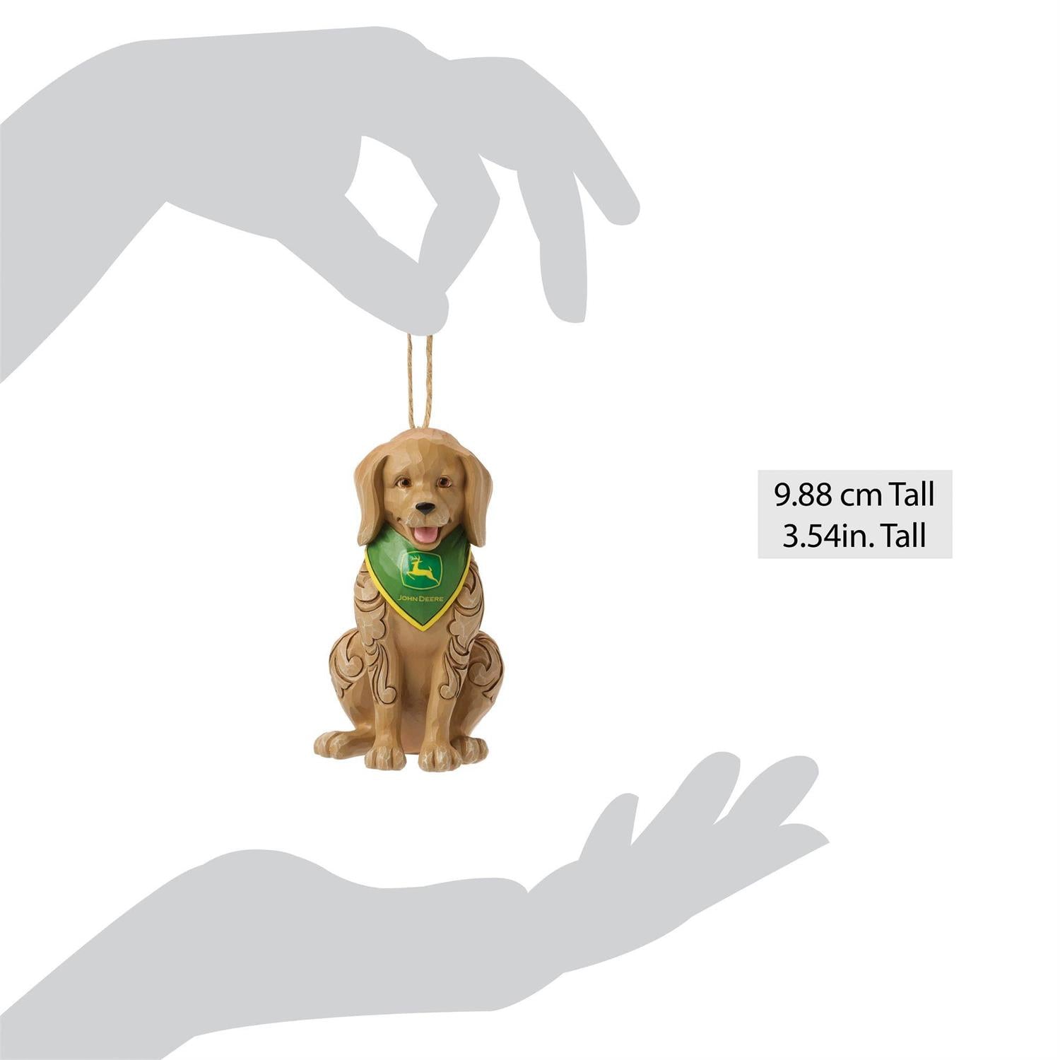 Dog Wearing John Deere Bandana Ornament