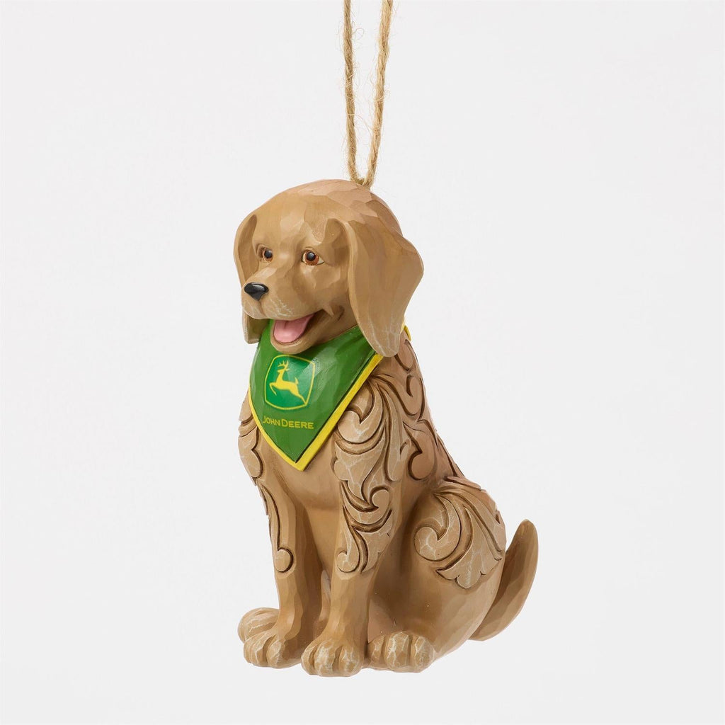 Dog Wearing John Deere Bandana Ornament