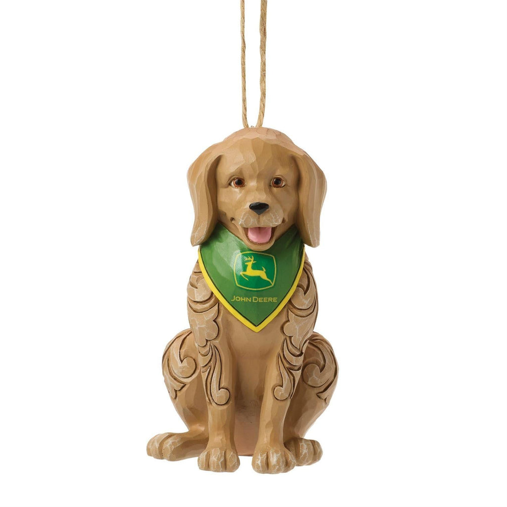 Dog Wearing John Deere Bandana Ornament